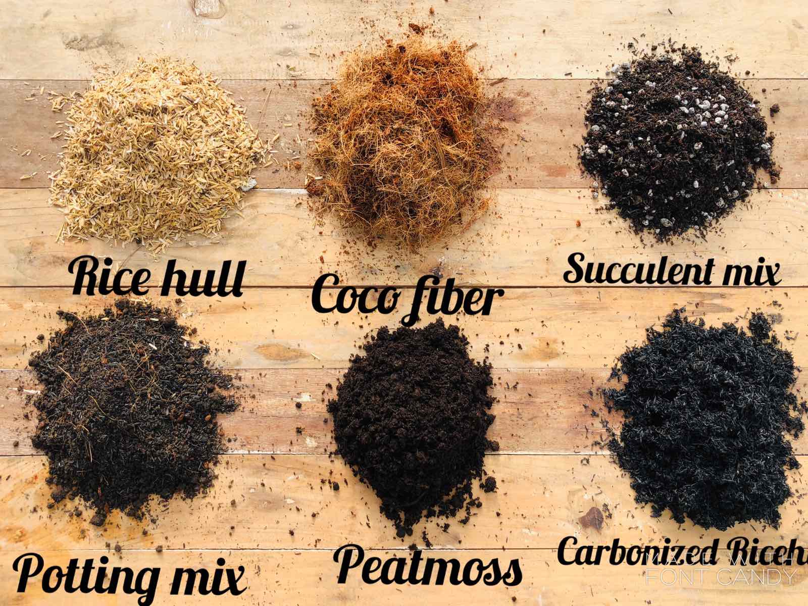 rice hull potting mix Planting material: Rice Hull (kg)
